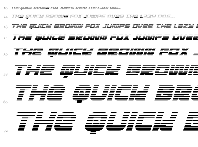 Metronauts font waterfall