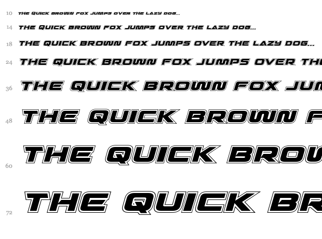 Quark Storm font waterfall