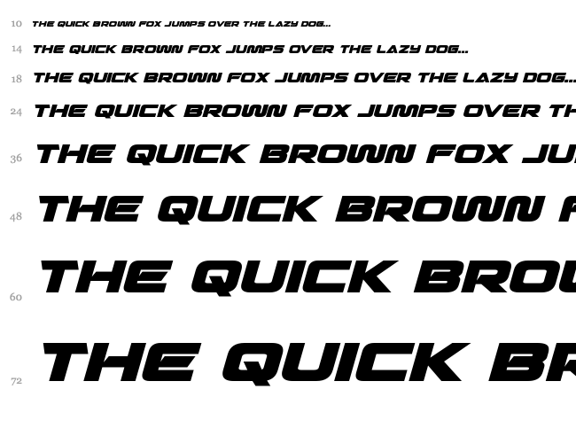 Quark Storm font waterfall