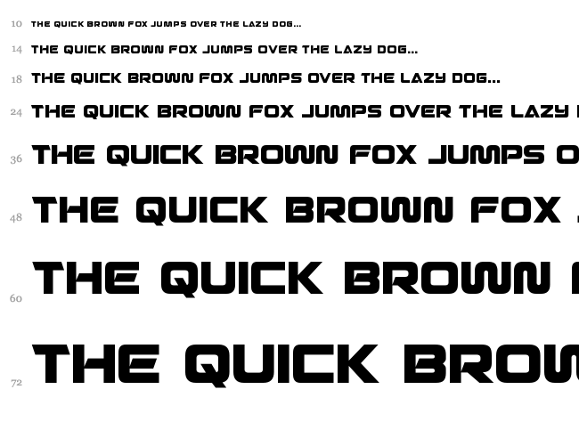 Quark Storm font waterfall