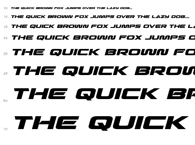 Quark Storm font waterfall