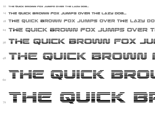 Quark Storm font waterfall