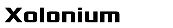 Xolonium font preview