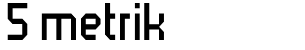 5 metrik font preview