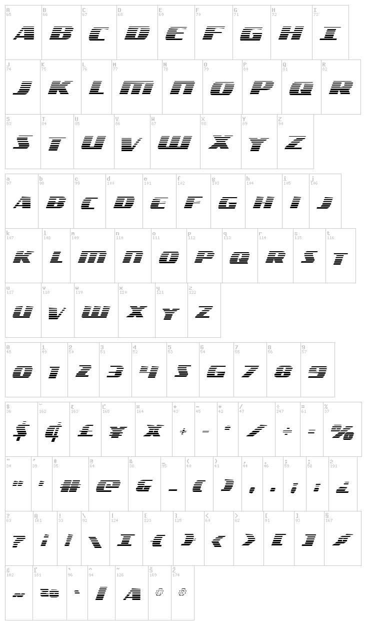 Americorps font map