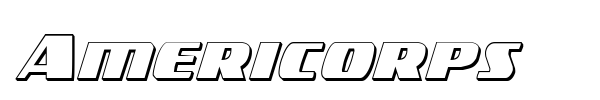 Americorps font preview