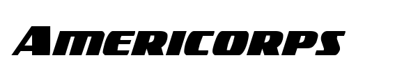 Americorps font preview