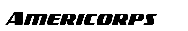 Americorps font preview