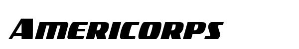 Americorps font preview