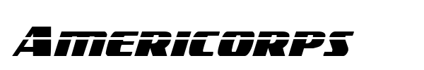 Americorps font preview