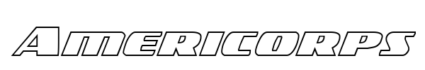 Americorps font preview