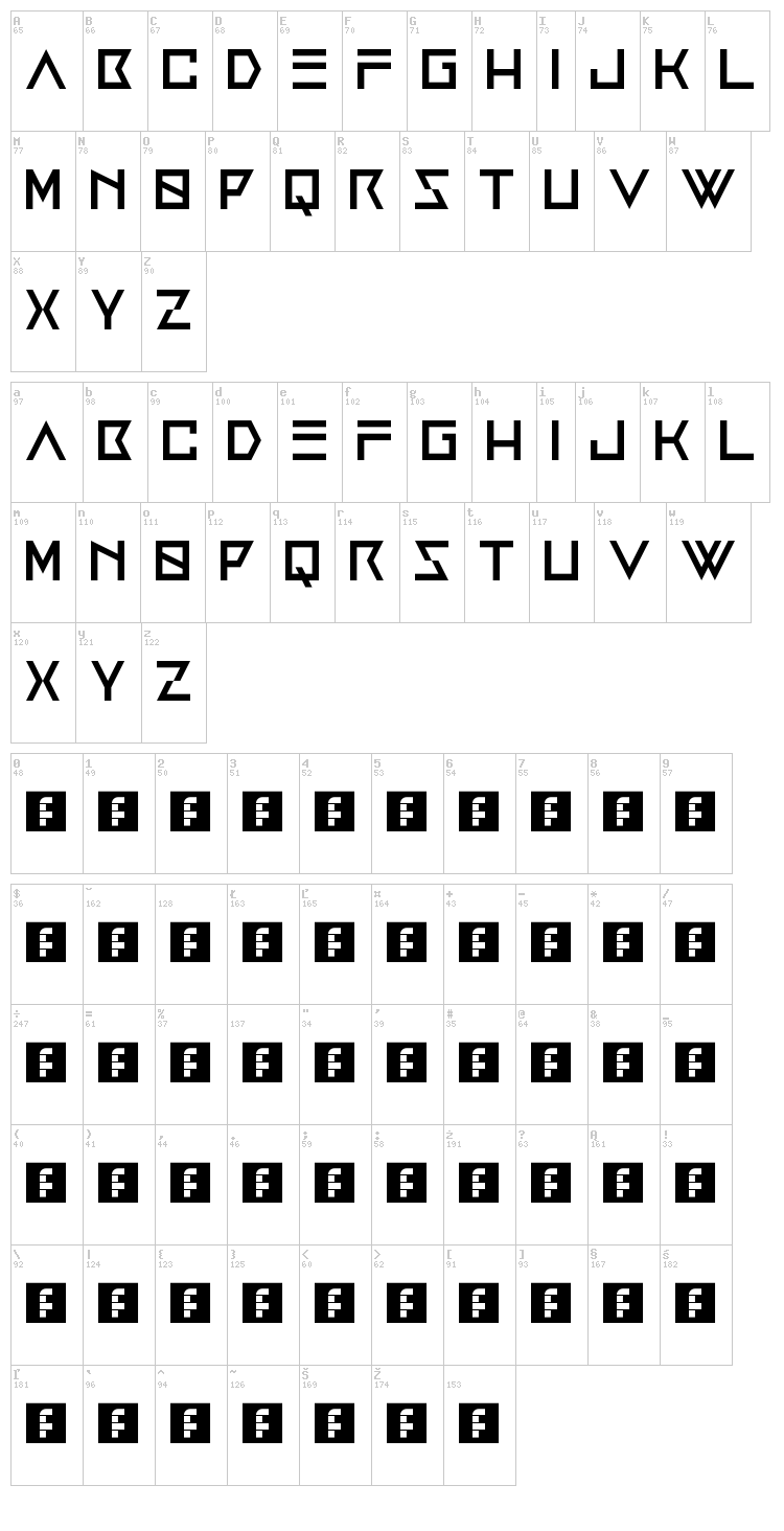 Anxiety font map