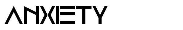 Anxiety font preview