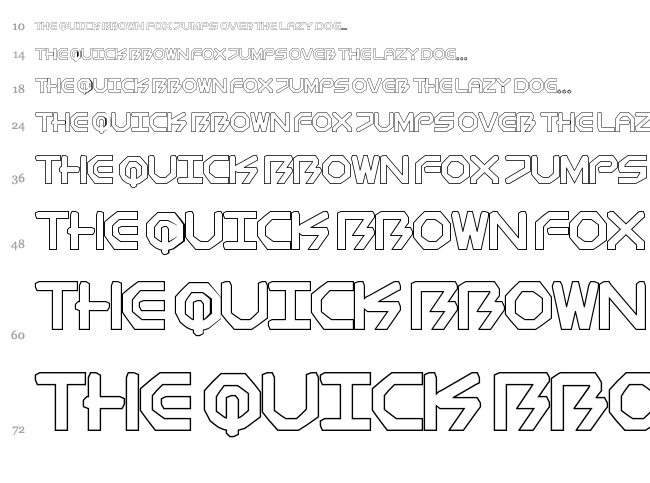 BioMetric font waterfall