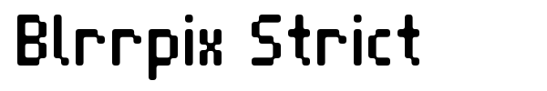 Fonte Blrrpix Strict