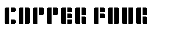 Copper Four font preview