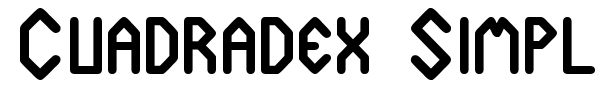 Cuadradex Simple ST font preview