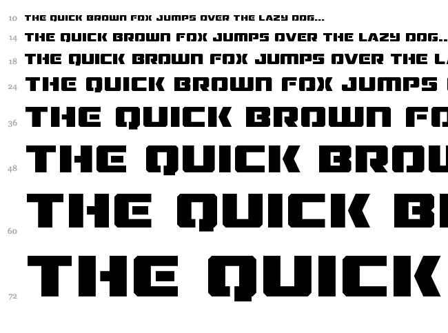 Drone Tracker font waterfall