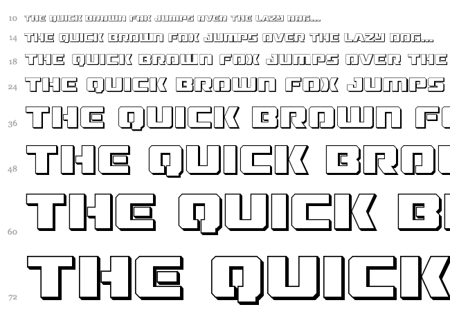 Drone Tracker font waterfall