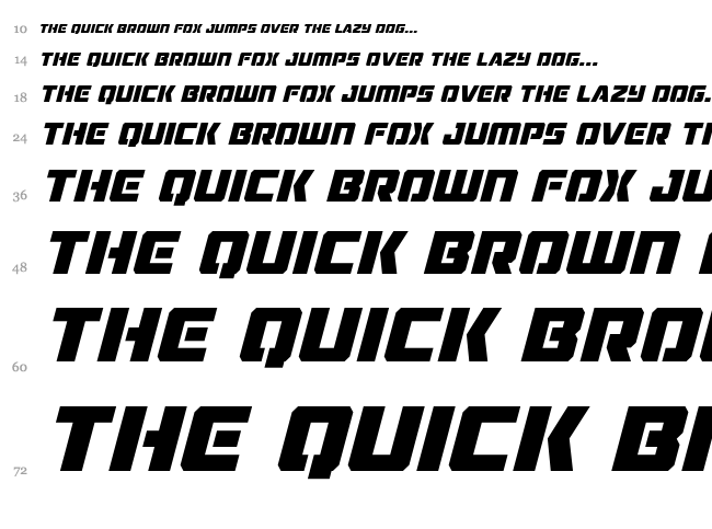 Drone Tracker font waterfall