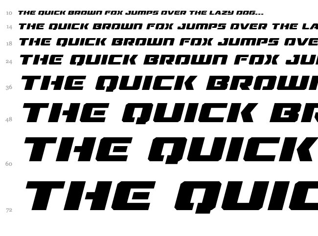 Drone Tracker font waterfall