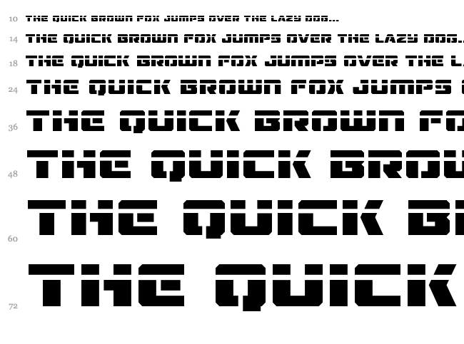 Drone Tracker font waterfall