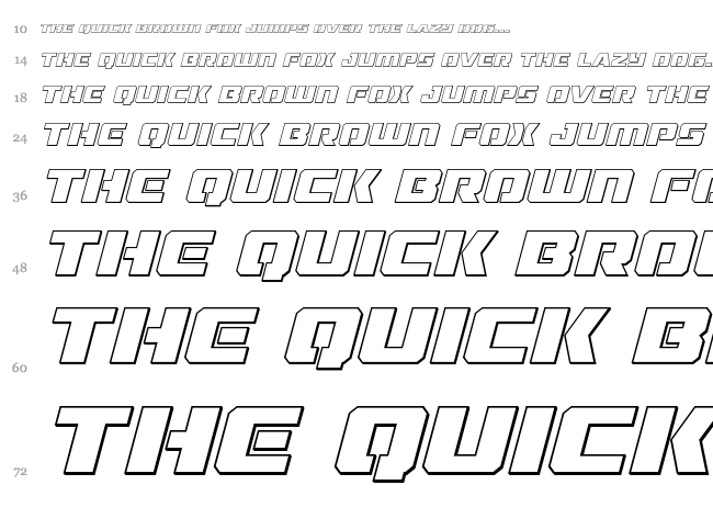 Drone Tracker font waterfall