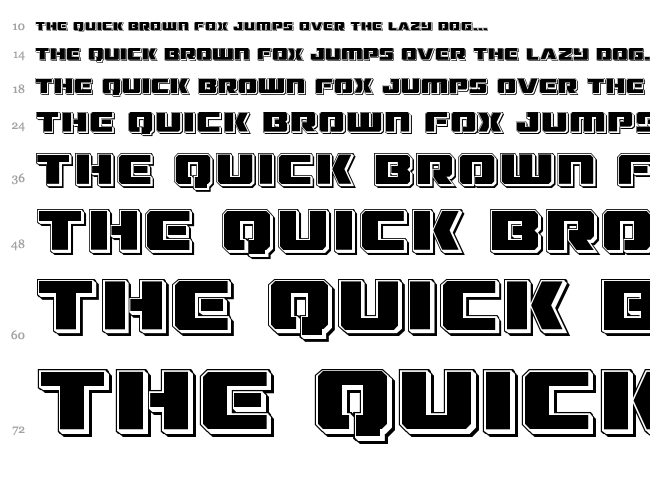 Drone Tracker font waterfall
