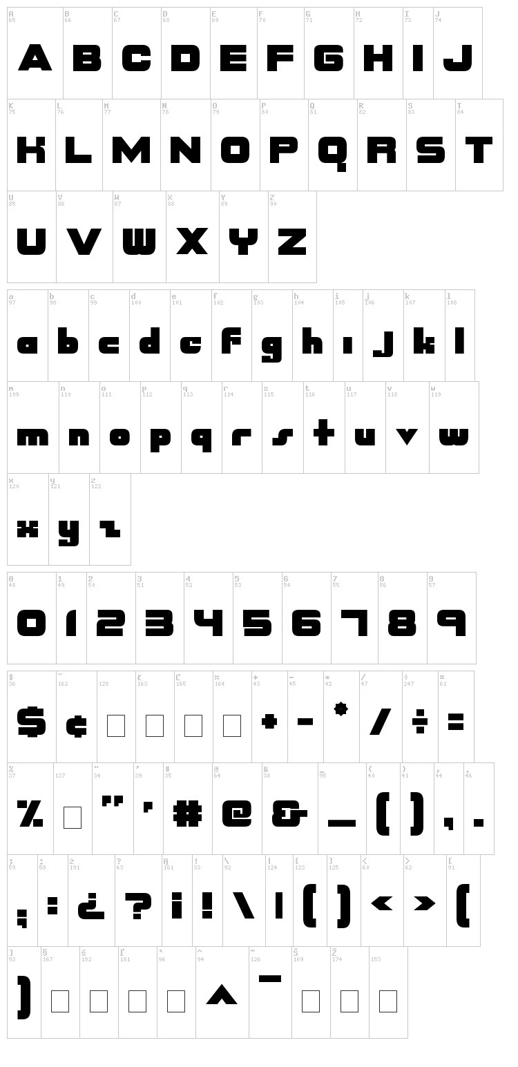 Nasdaqer font map