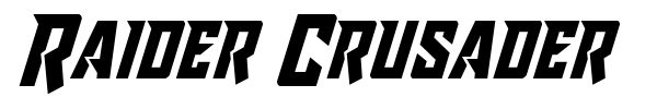 Raider Crusader font preview