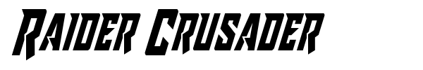 Raider Crusader font preview