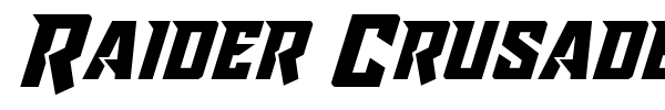 Raider Crusader font preview