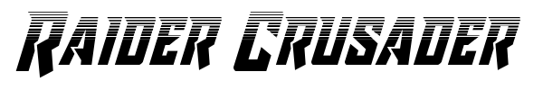 Raider Crusader font preview