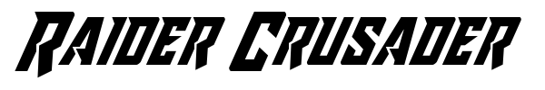 Raider Crusader font preview