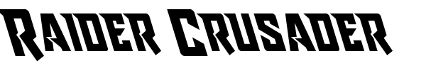 Raider Crusader font preview
