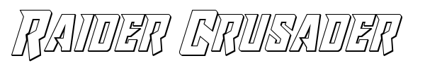 Raider Crusader font preview