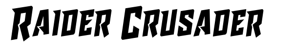 Raider Crusader font preview