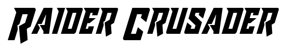 Raider Crusader font preview