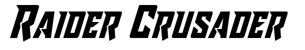 Raider Crusader font preview