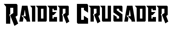 Raider Crusader font preview