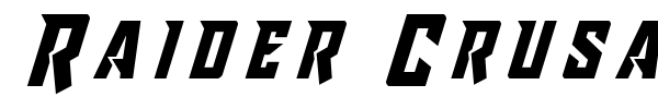 Raider Crusader font preview