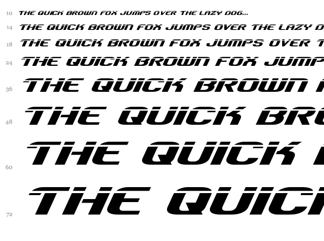 Team America font waterfall