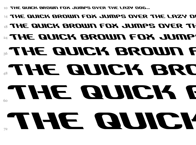 Team America font waterfall