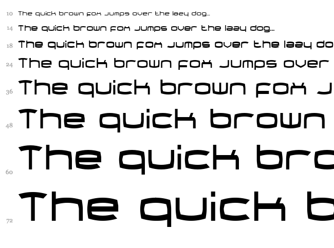 Thundergod II font waterfall