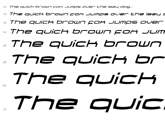 Thundergod II font waterfall