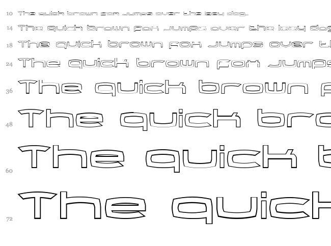 Thundergod II font waterfall