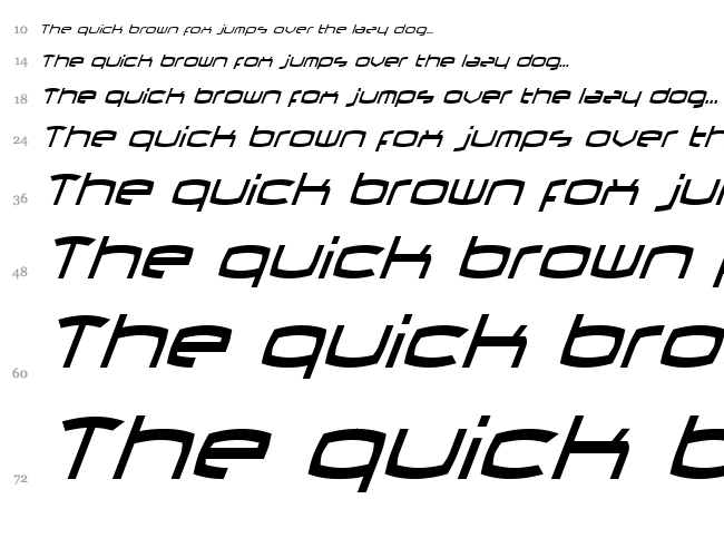 Thundergod II font waterfall
