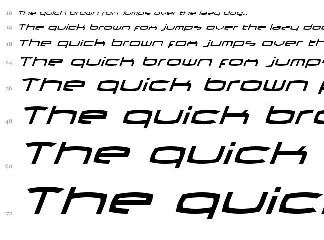 Thundergod II font waterfall