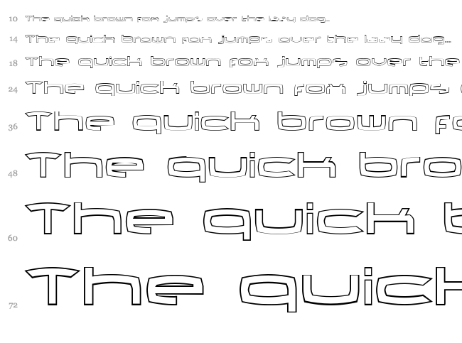 Thundergod II font waterfall