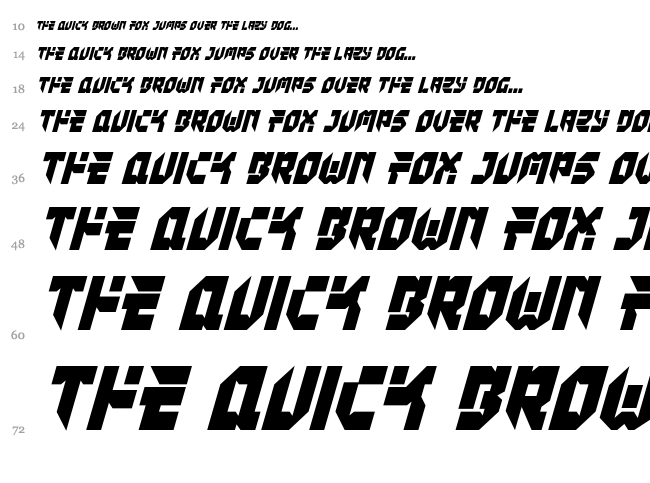 Tokyo Drifter font waterfall